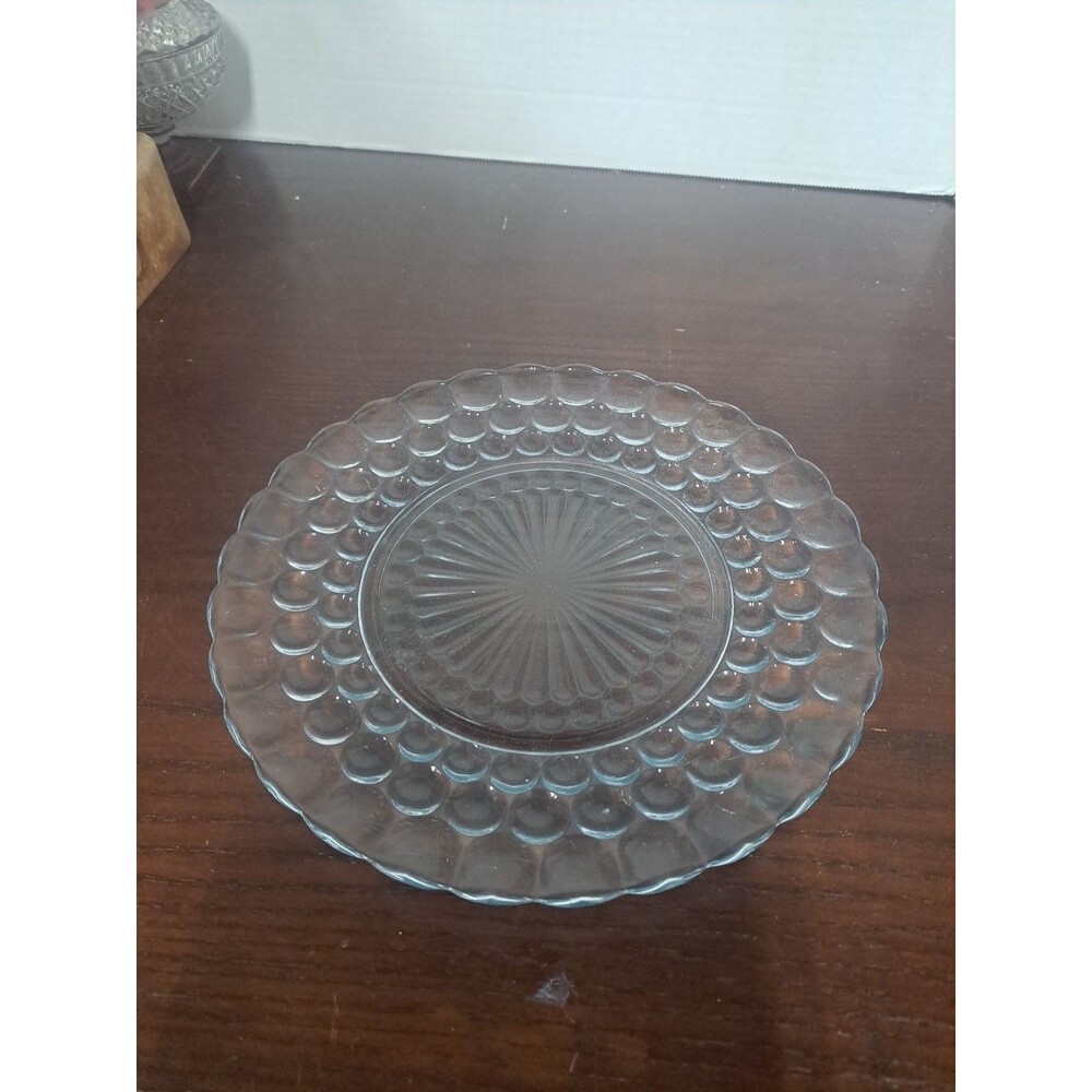 Vintage Anchor Hocking Bubble 9in Glass Dinner Plate